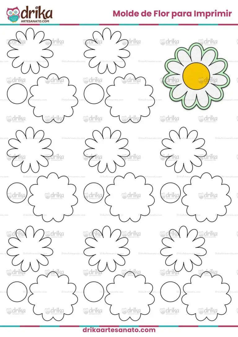 Molde De Flor Margarida V Rias P Talas Para Imprimir Gr Tis
