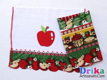 Caixa de MDF decorada com tecido - Drika Artesanato
