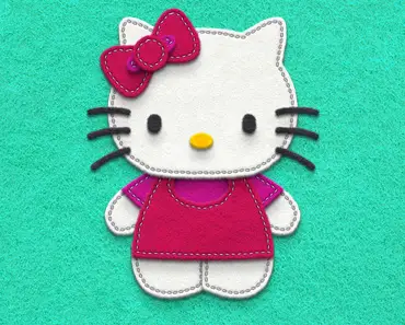 Molde da Hello Kitty para Patch Aplique, EVA ou Feltro