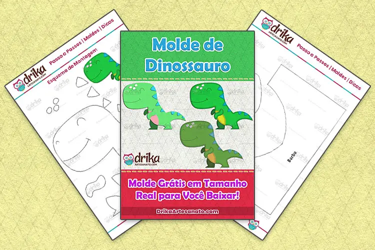 Molde de Dinossauro para Baixar Grátis e Imprimir em PDF