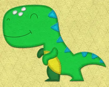 Imagem de Desenho de Dinossauro para colorir com molde para imprimir