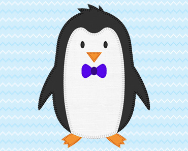 Molde de Pinguim para Patch Aplique, Feltro e EVA – Modelo 02