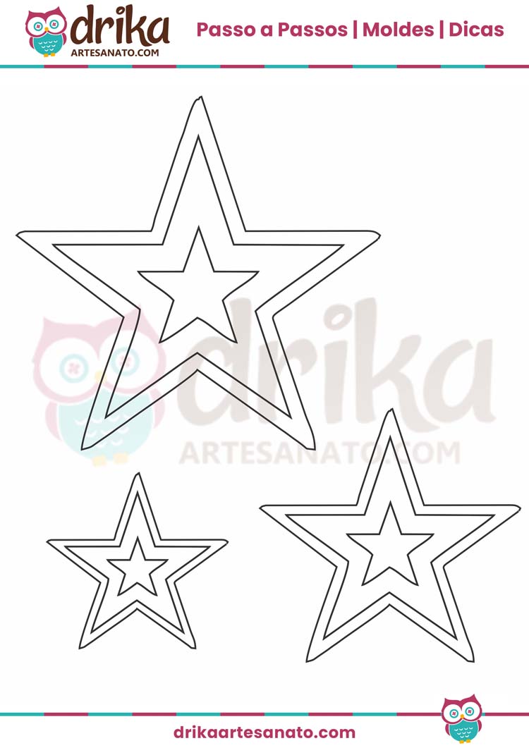 Molde de Estrela Tripla em 3 Tamanhos