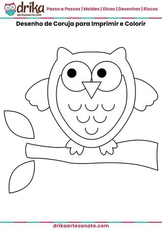 Desenhos de Coruja - Como desenhar uma Coruja passo a passo