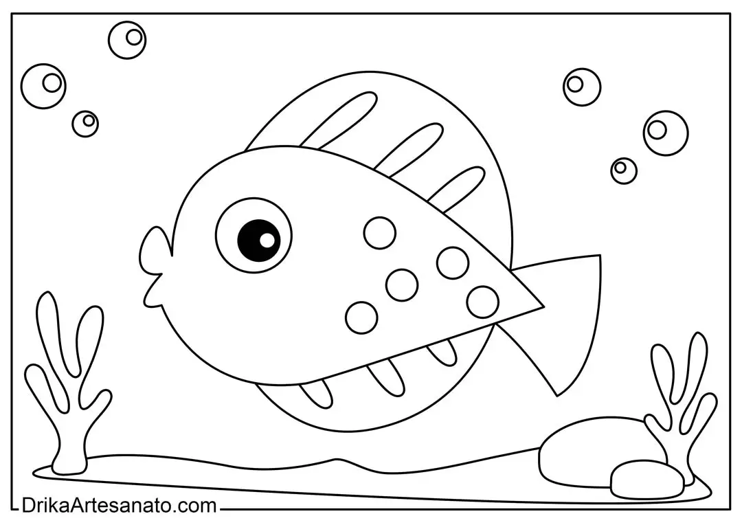 Desenho de Peixe Simples