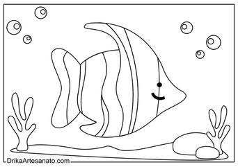 print desenhos: Desenho de peixe para pintar e imprimir, desenho