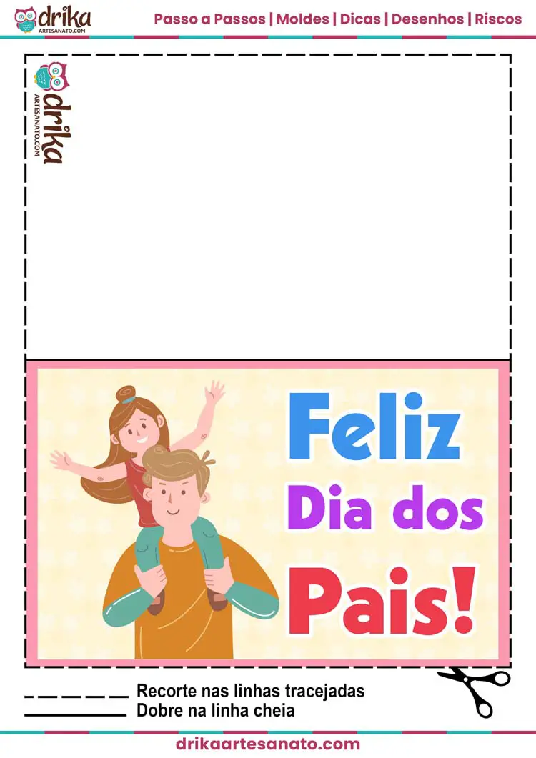 Cartão de Dia dos Pais para Imprimir: Feliz Dia dos Pais!