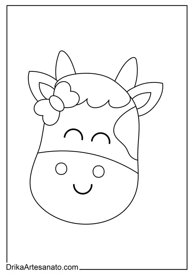 Desenho de Rosto de Vaca para Colorir