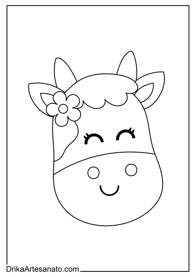 Desenho de Rosto de Vaca para Pintar