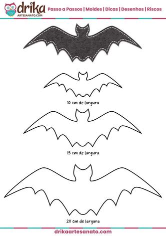 Molde de morcego para imprimir - Dicas Práticas