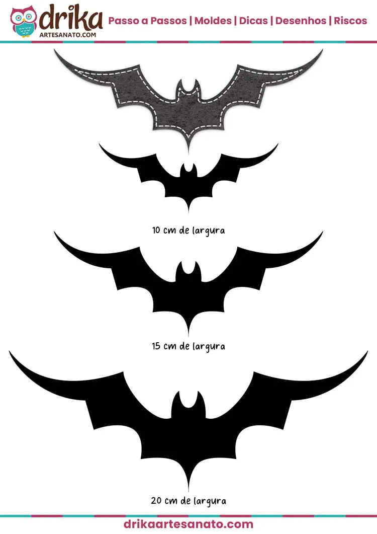 Molde de Morcego para Imprimir