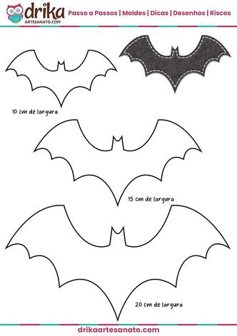 Molde de morcego para imprimir - Dicas Práticas