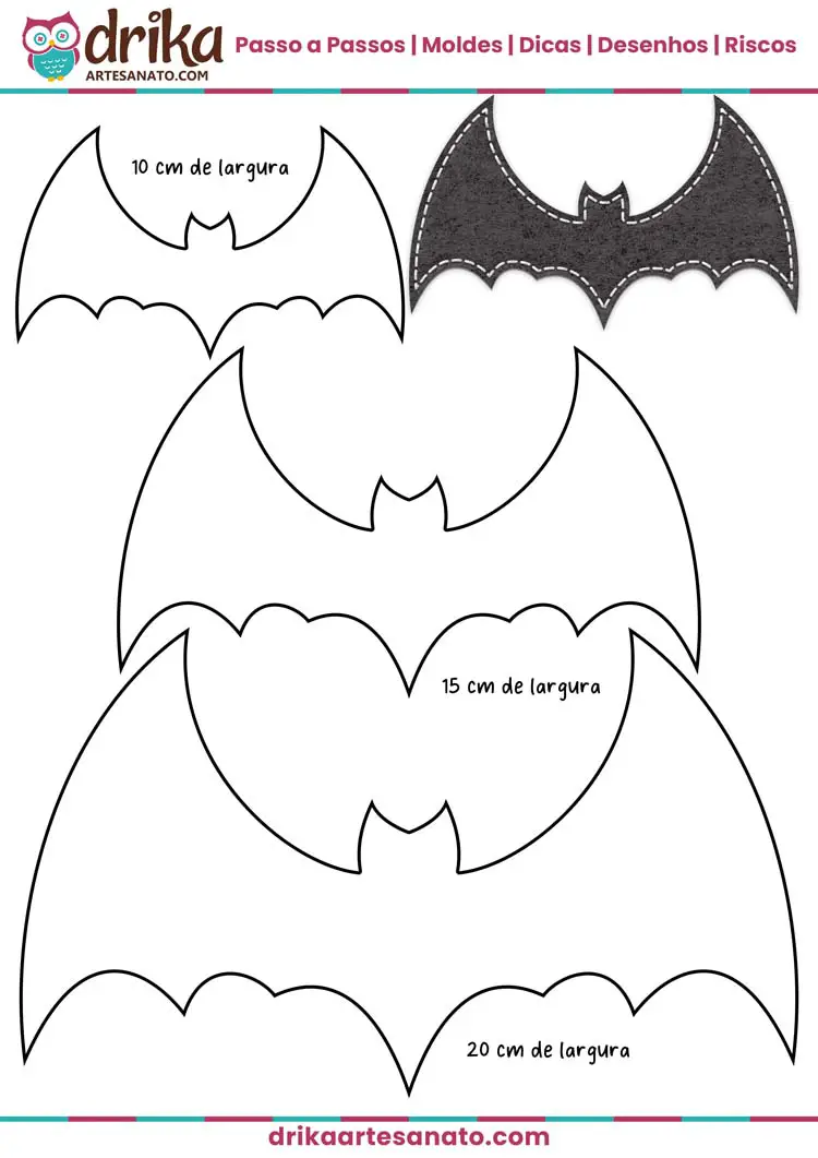 Molde de Morcego para Recortar
