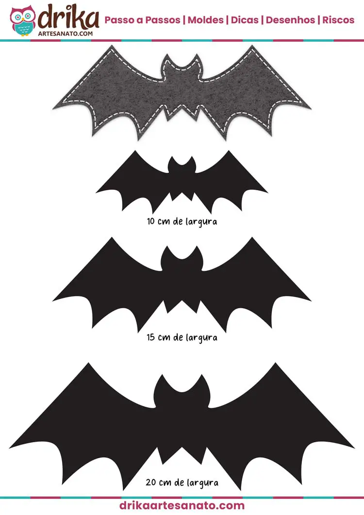 Molde de Morcego para Imprimir