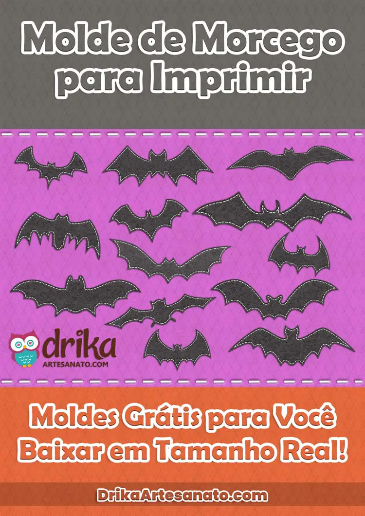 Molde de Morcego para Imprimir Grátis