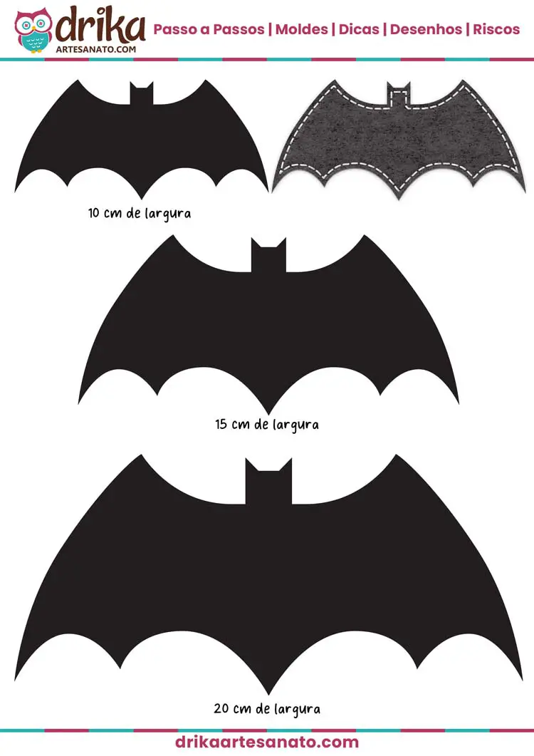 Molde do Morcego do Batman para Imprimir