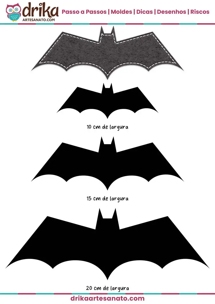 Molde do Morcego do Batman para Recortar