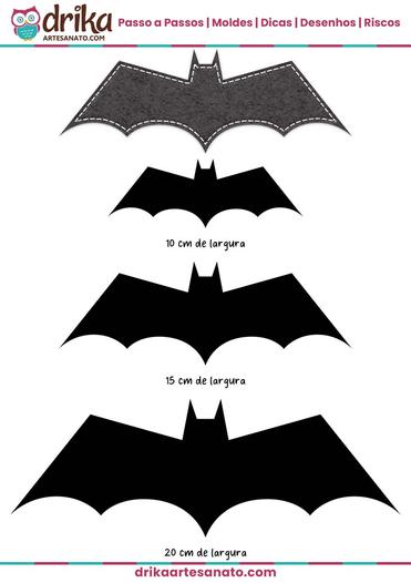 25 Moldes de Morcegos de Halloween para Imprimir em PDF!