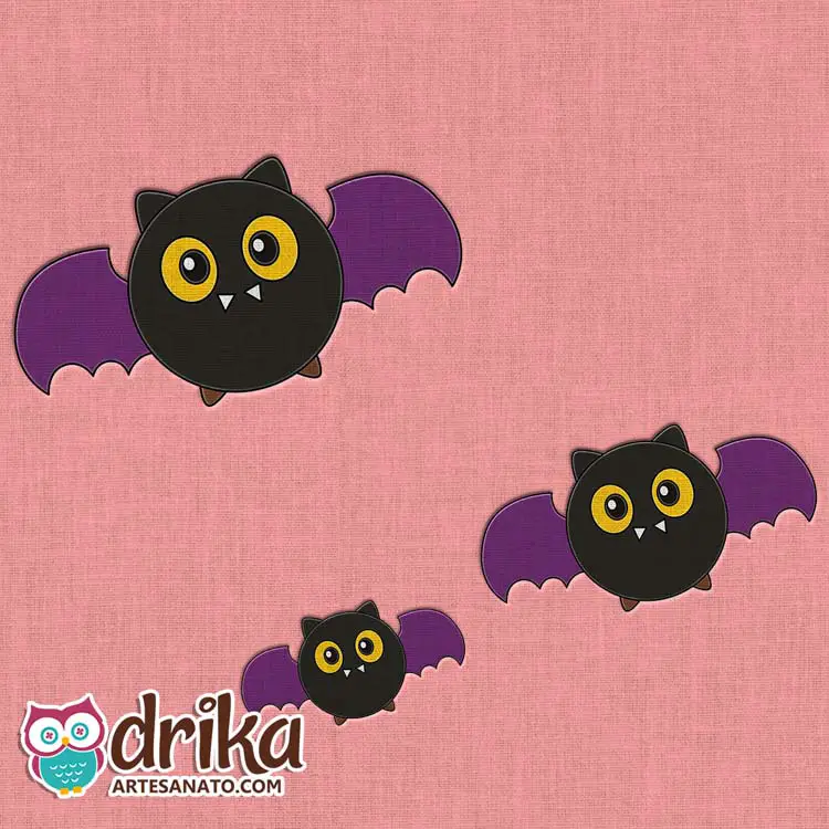 Molde de Morcego de Halloween para Imprimir em Tamanho Natural