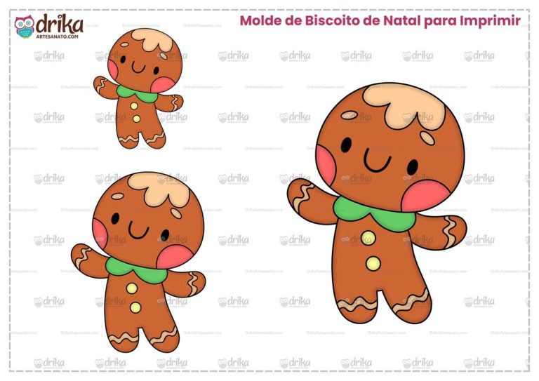 Molde de Biscoito de Natal para Imprimir Grátis em Tamanho Real