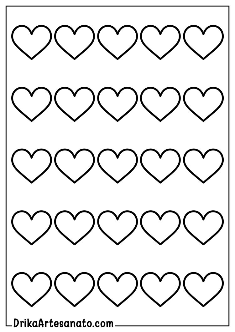 Desenho de Coração para Imprimir