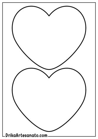 modelo de coração para imprimir