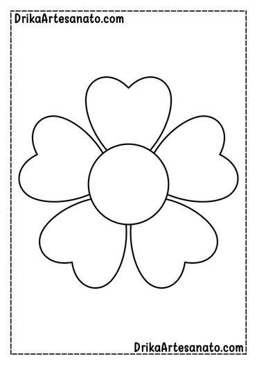 Desenho de Flor Grande para Imprimir Grátis em PDF
