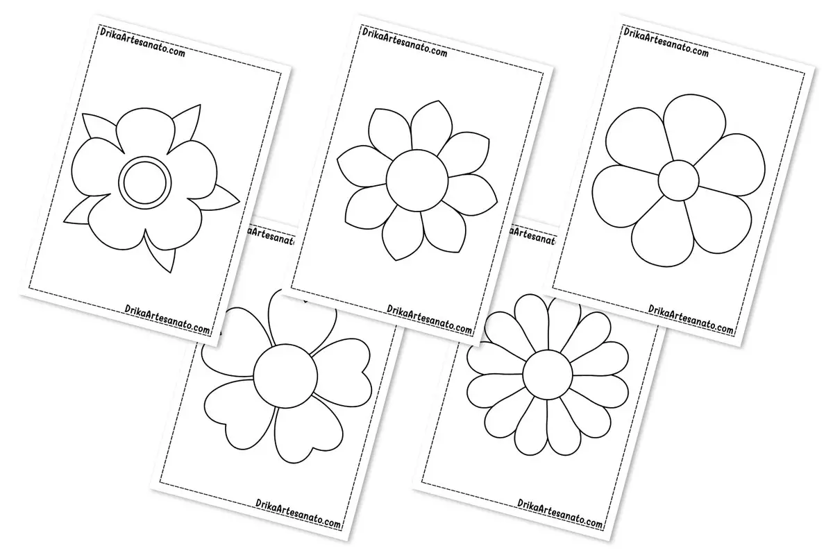 Desenho de Flor Grande para Imprimir Grátis em PDF
