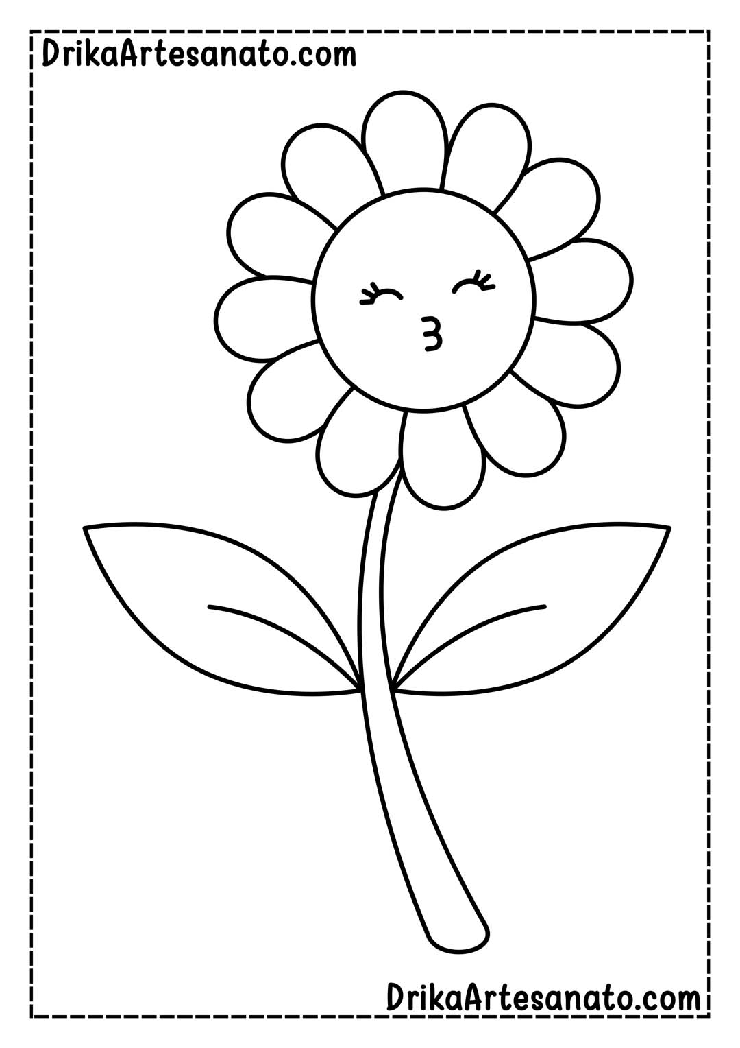 Desenho de Flor Margarida para Colorir e Imprimir