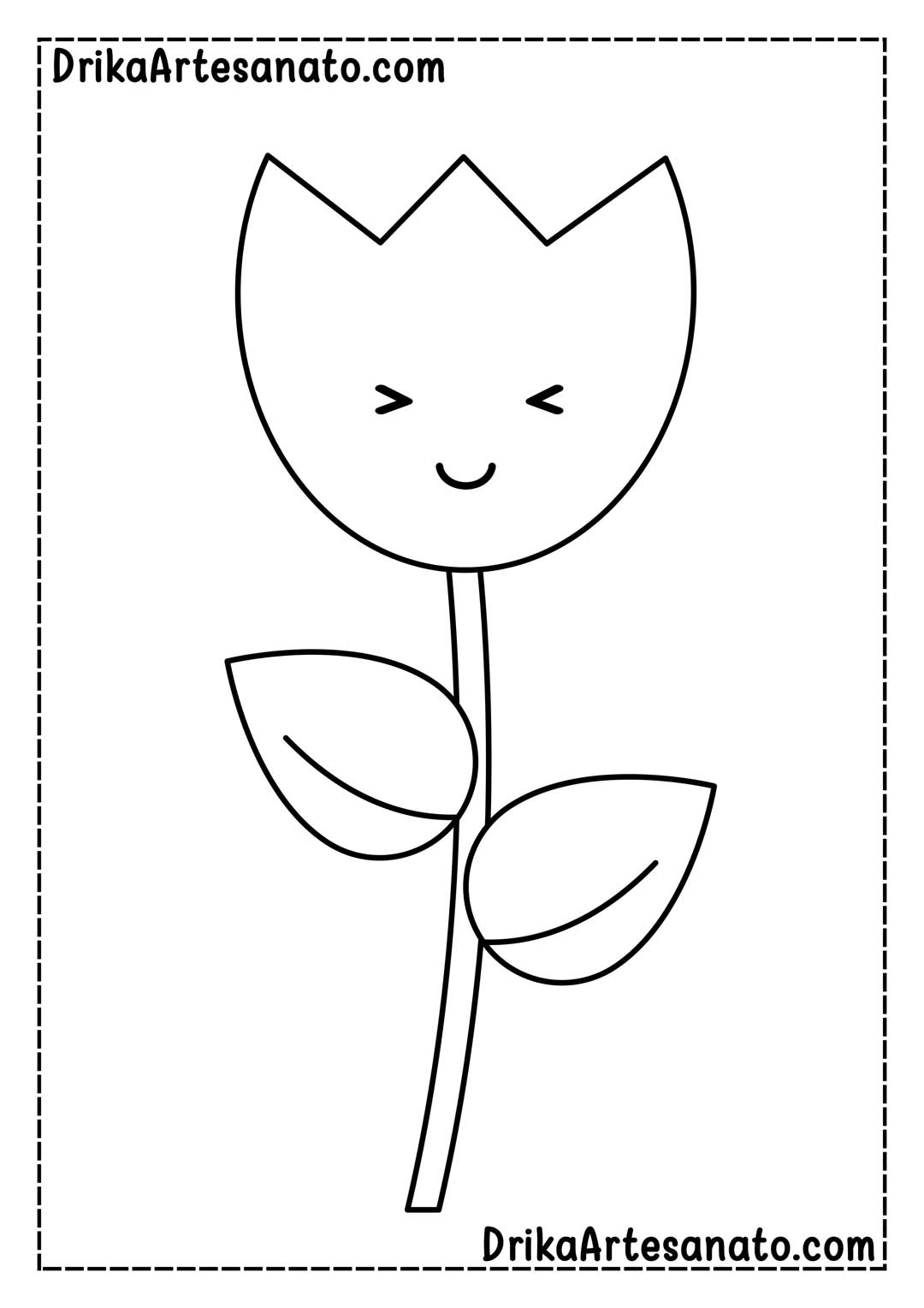 Desenho de Tulipa para Colorir e Imprimir