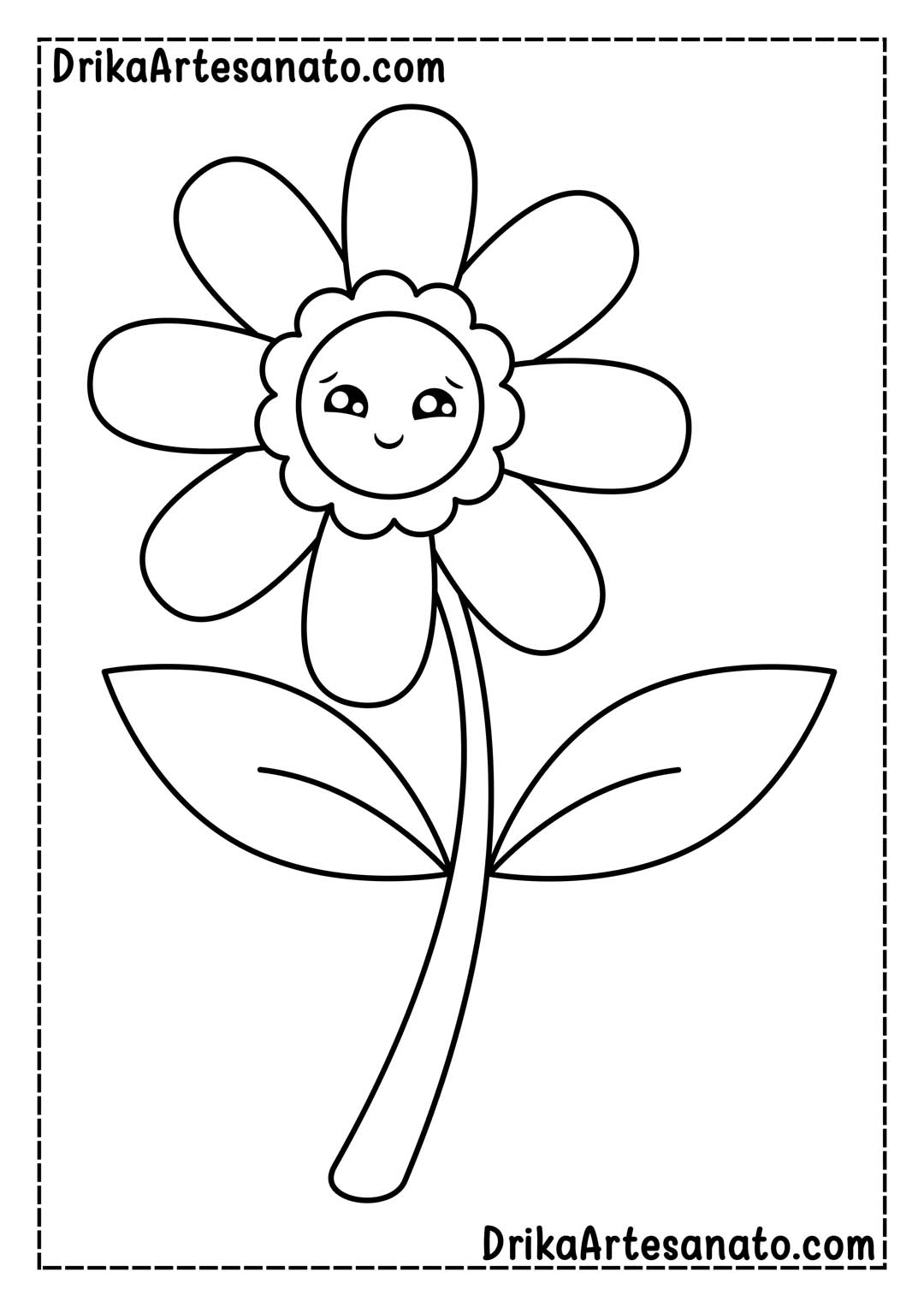 Desenho de Flor Envergonhada para Colorir e Imprimir