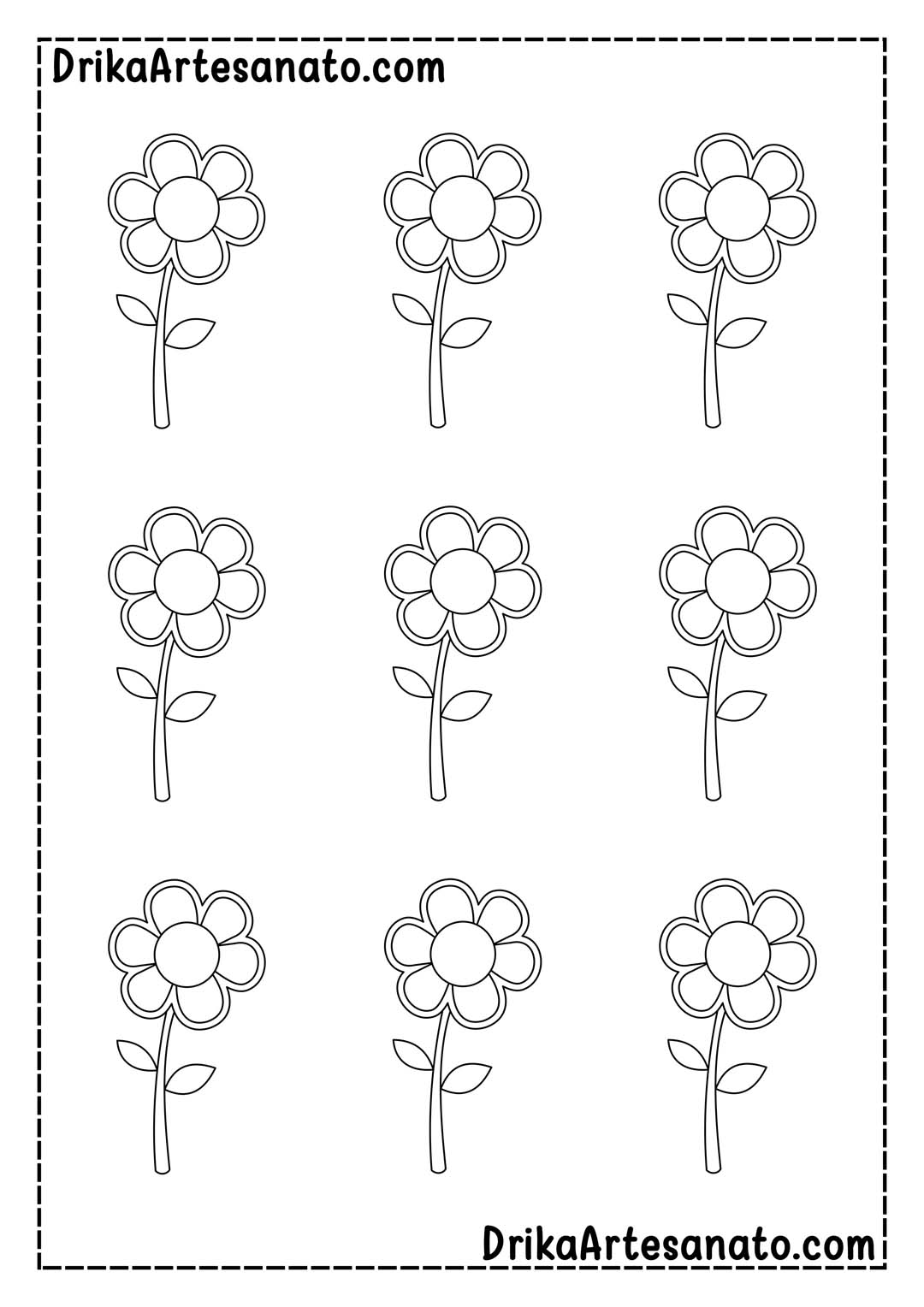 Molde de Flor com 6 Pétalas em Tamanho Pequeno