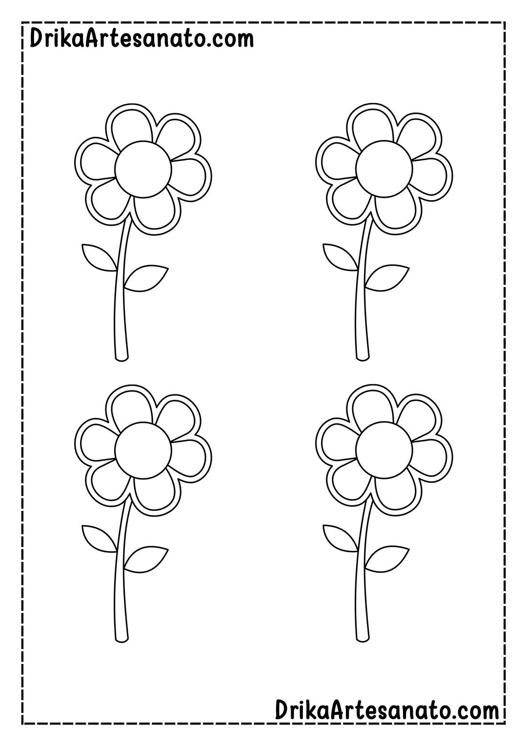 Molde de Flor com 6 Pétalas em Tamanho Médio