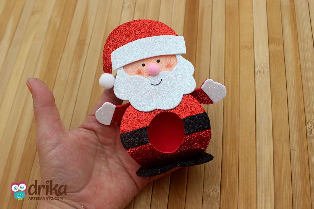 Porta Bombom de Papai Noel em EVA