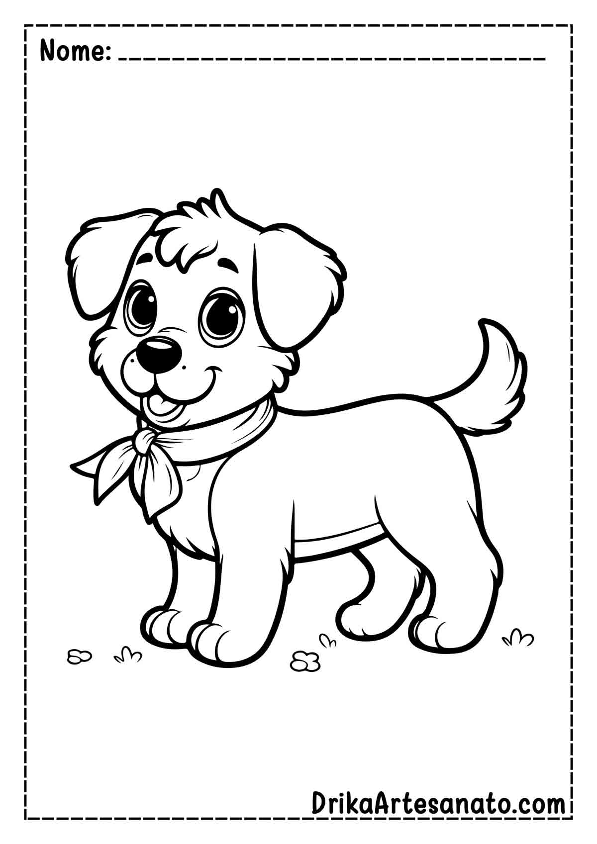 Desenho de Cachorro para Colorir