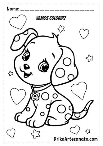 Desenhos pra Colorir da Escola pra Cachorro e imprimir - Brinquedos de Papel