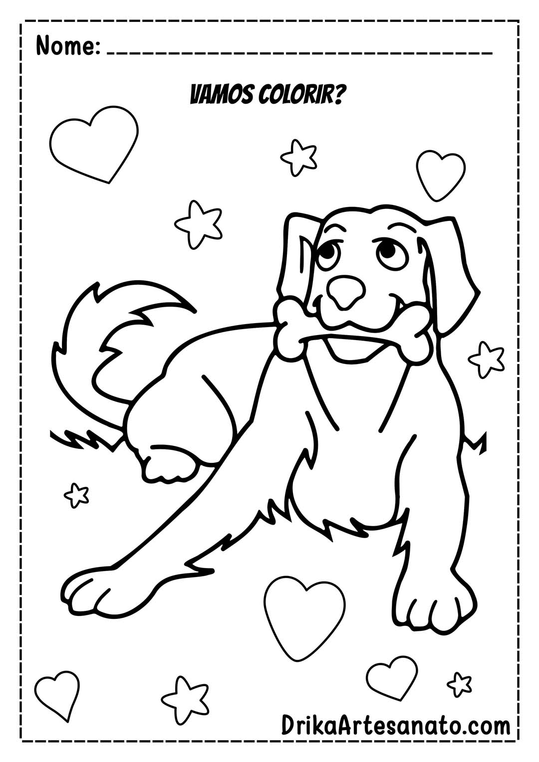 25 Desenhos de Cachorros para Colorir e Imprimir: Baixe Grátis!