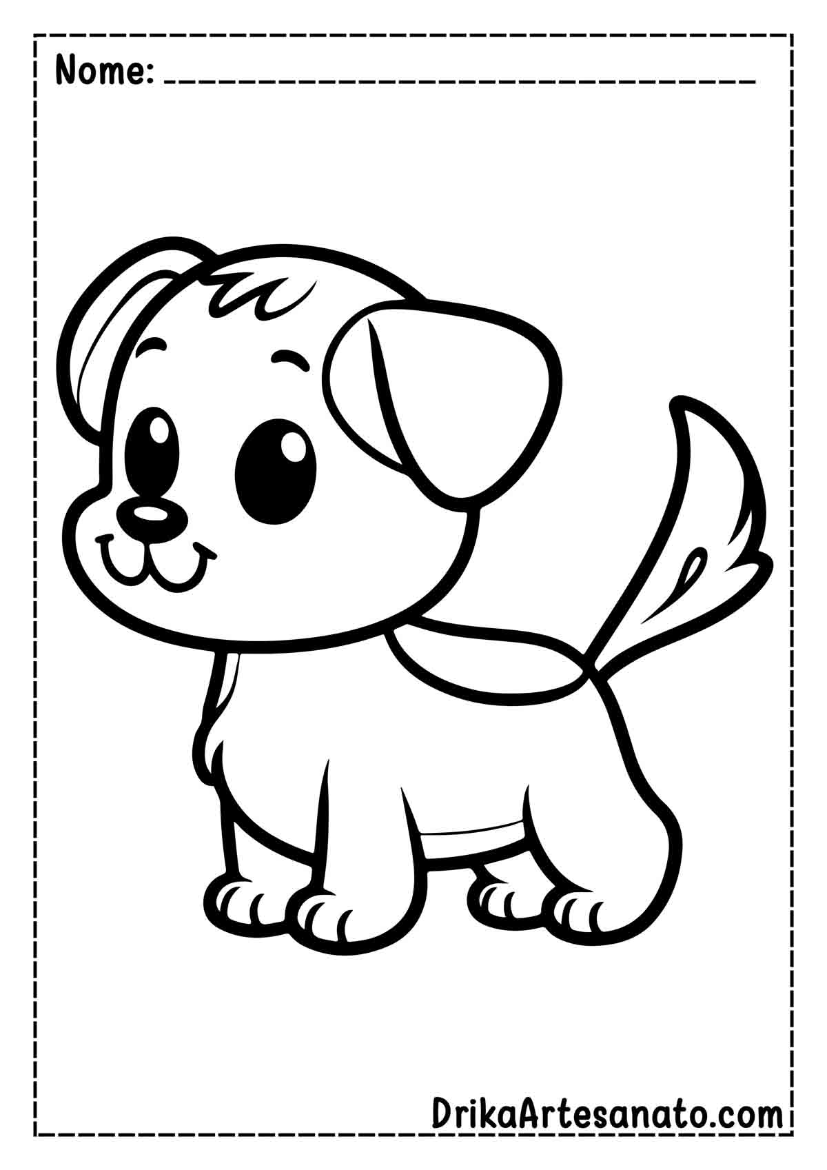 Desenho de Cachorro Fácil para Pintar