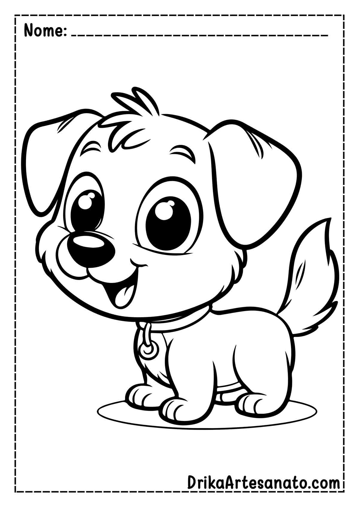 Desenho de Cachorro para Colorir