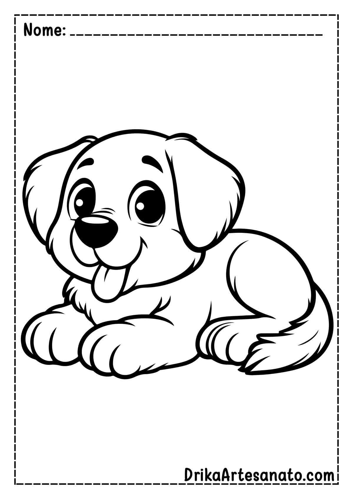 Desenho de Cachorro para Colorir