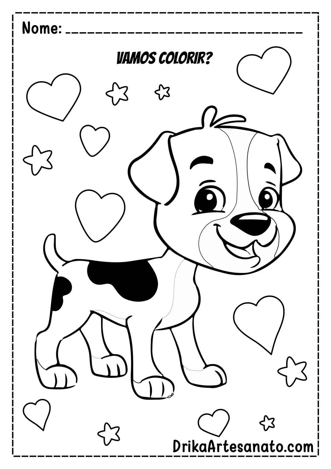 Desenho de cachorro fácil