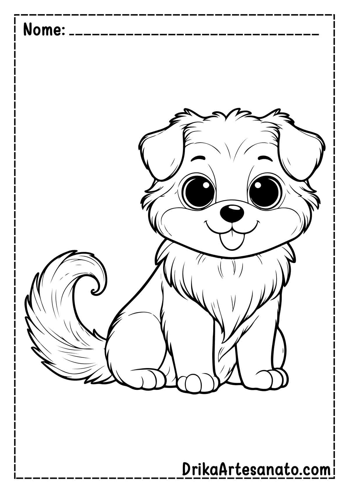 Desenho de Cachorro Realista para Pintar