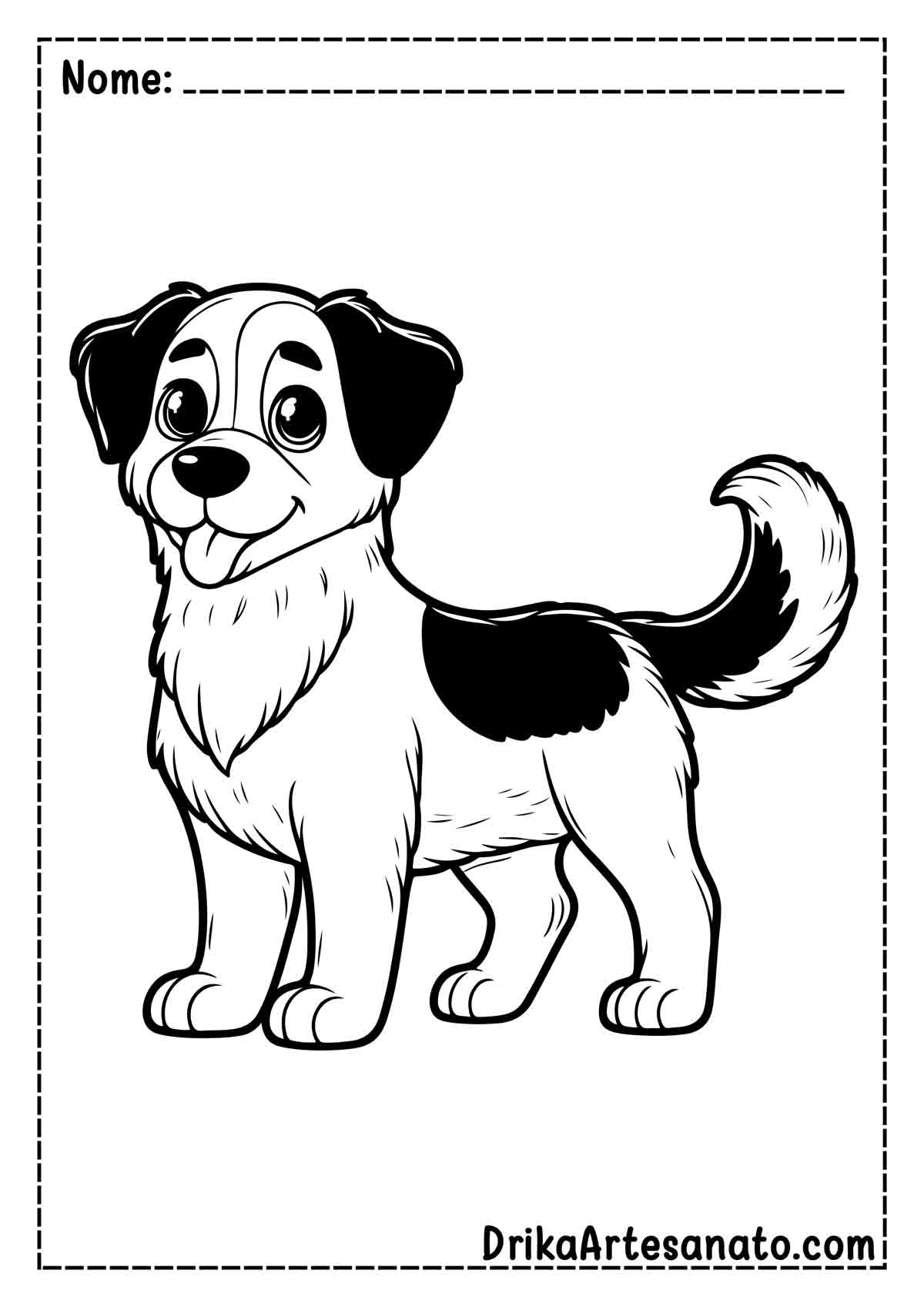 Desenho de Cachorro para Colorir