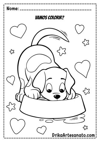 25 Desenhos de Cachorros para Colorir e Imprimir: Baixe Grátis!