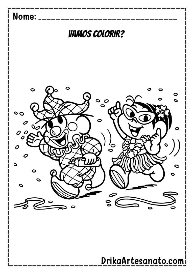 51 Desenhos de Carnaval para Colorir e Imprimir: Baixe Grátis!