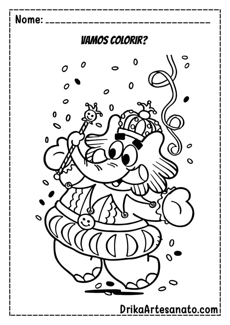 51 Desenhos de Carnaval para Colorir e Imprimir: Baixe Grtis!