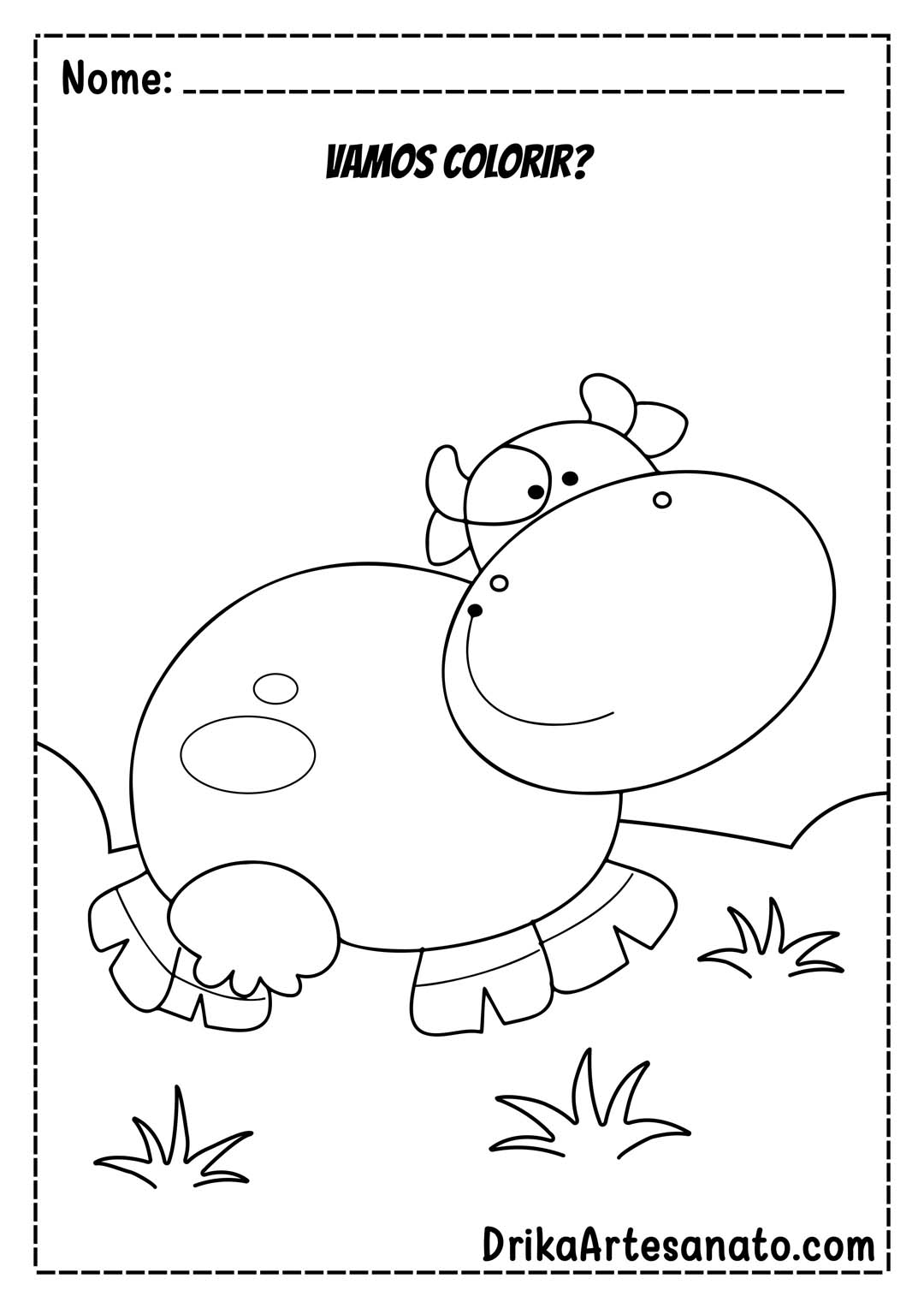 Desenhos Infantis para Colorir Vaca