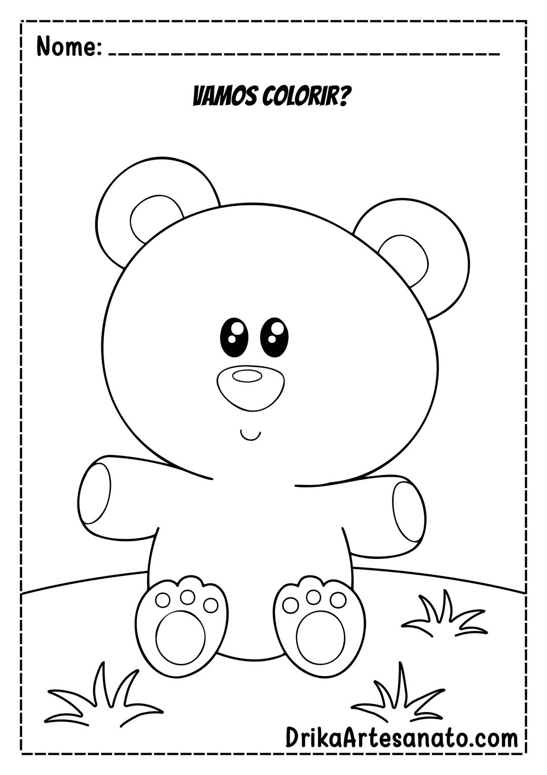 Desenhos Infantis para Colorir Urso