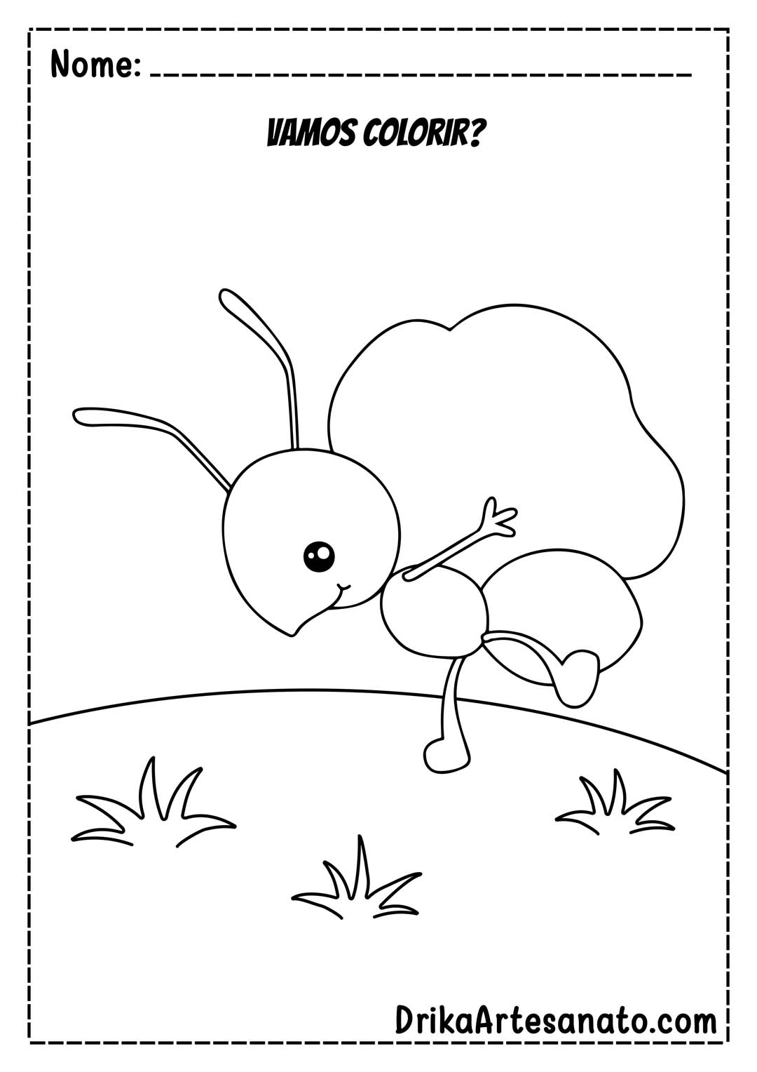 Desenhos Infantis para Colorir Formiga