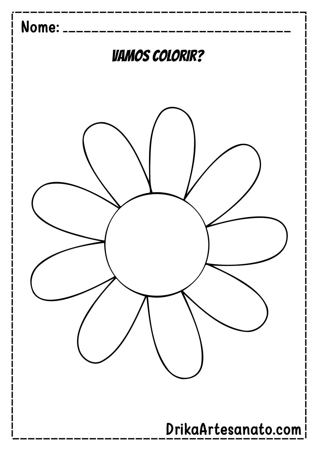 Desenhos Infantis para Colorir Flor